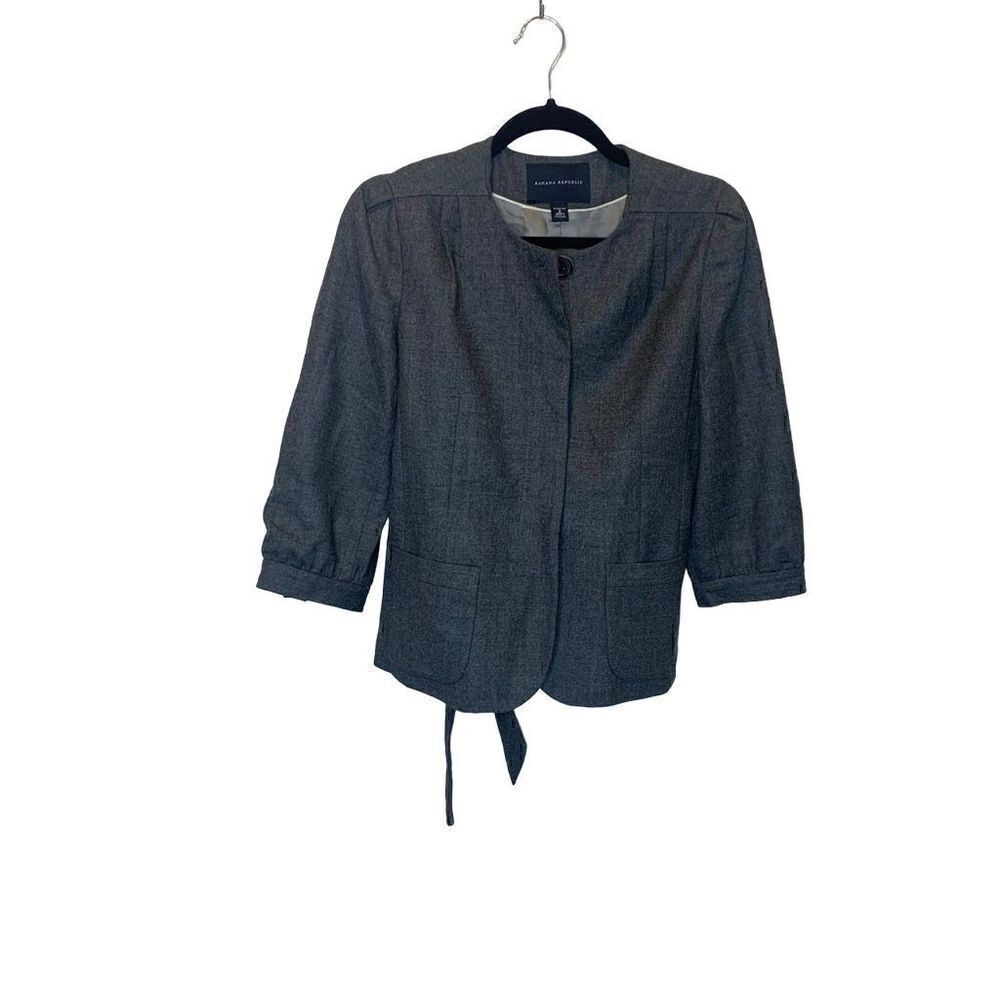 Banana Republic wool jacket size 6 gray (i1)